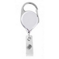 Blank White No-Twist Carabiner Retractable Reel